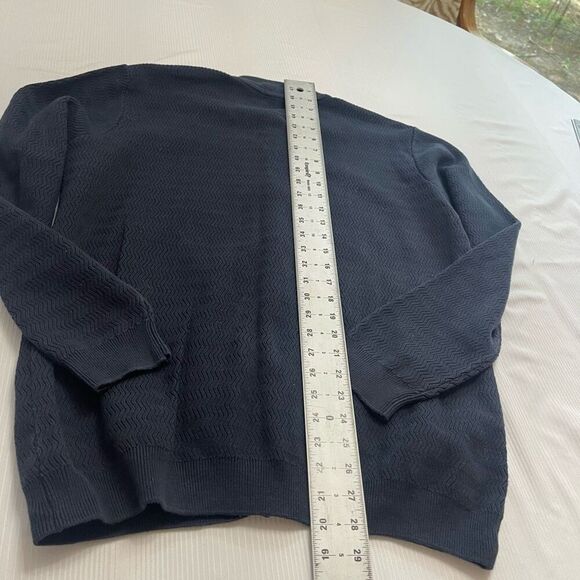 Knowledge Cotton Apparel Navy Blue Zip Up Jacket Size Large - Picture 9 of 9